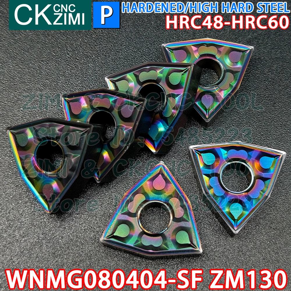 

WNMG080404-SF ZM130 WNMG 080404 Carbide Inserts External Turning Tools High hardness CNC Metal lathe Cutter Tools for Hard steel