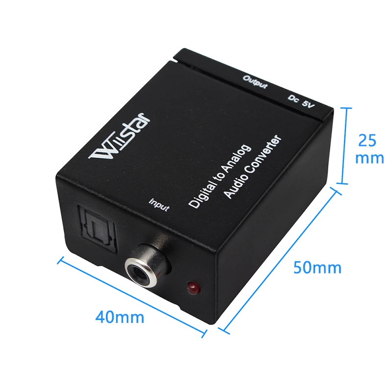 

Digital to Analog Converter DAC Digital SPDIF Optical to Analog L/R RCA Converter Audio Adapter for PS3 Xbox HD DVD PS4