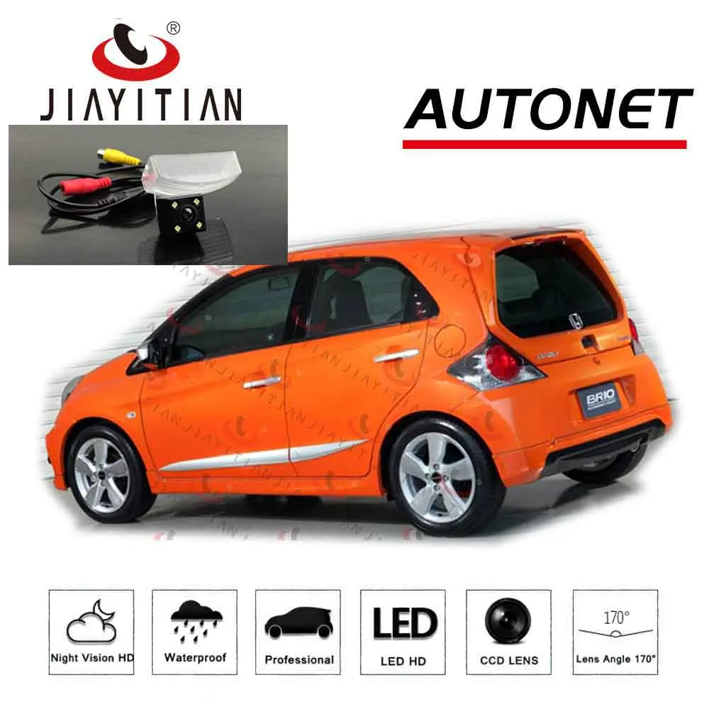 

JIAYITIAN rear view camera For Honda Brio 2011~2019 hatchback CCD/Night Vision/Reverse/Backup Parking Camera License plate cam