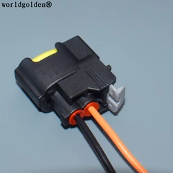 Worldgolden-enchufe de bobina de encendido automático de 2 pines, conector hembra 49093-0211 para HYUNDAI KIA