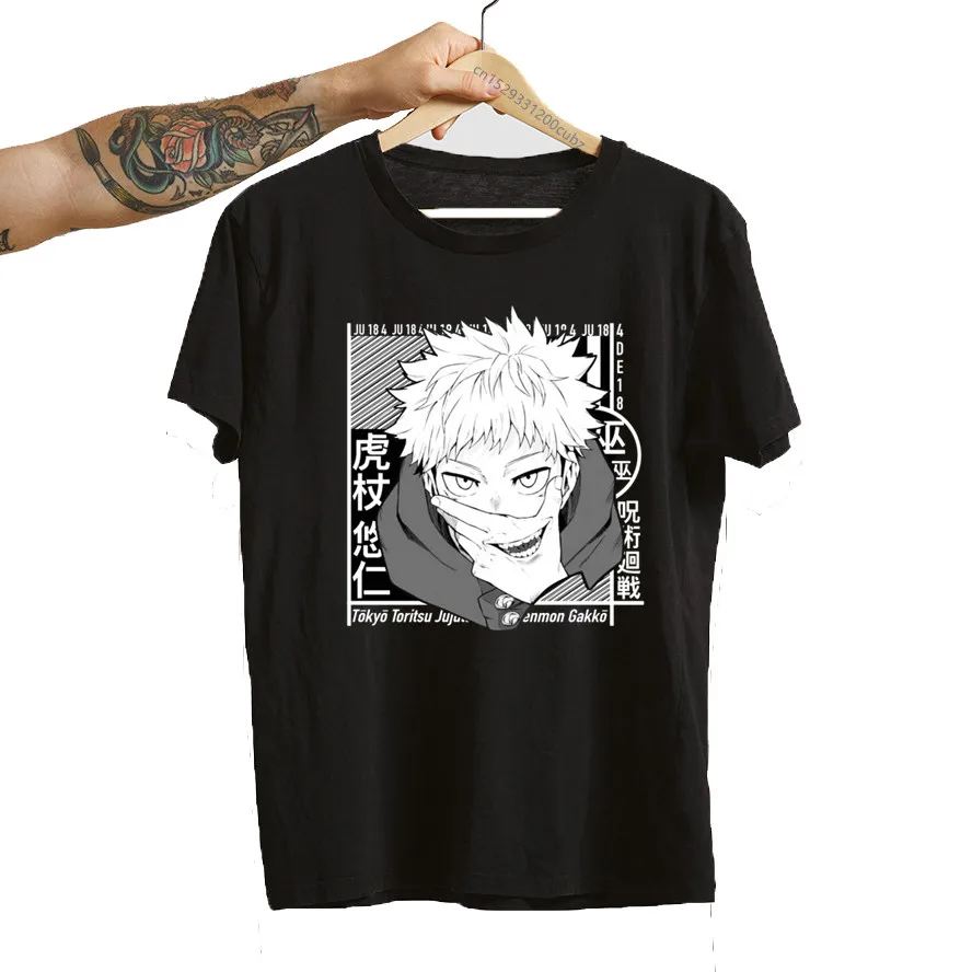 Japanese Manga Itadori Yuji Women T Shirt Girl Kawaii Jujutsu Kaisen Y2k Graphic Tees Fashion Tshirt Summer 90s Tops T-shirt