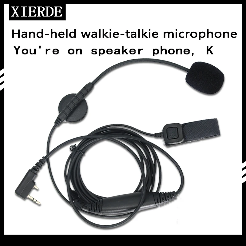 

XIERDE portable K-head two-pin hands-free headset Moto helmet talk stick headset for Baofeng UV5R UV82 888S TK-U100 earphone