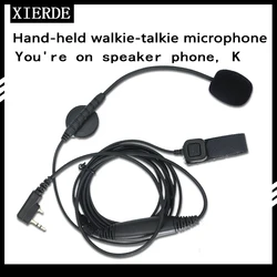 XIERDE portable K-head two-pin hands-free headset Moto helmet talk stick headset for Baofeng UV5R  UV82 888S TK-U100  earphone