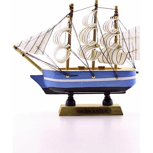 

Deco Elite Wood Handmade Sailing Ship Scale Model Decorative Hobby 12 cm- A