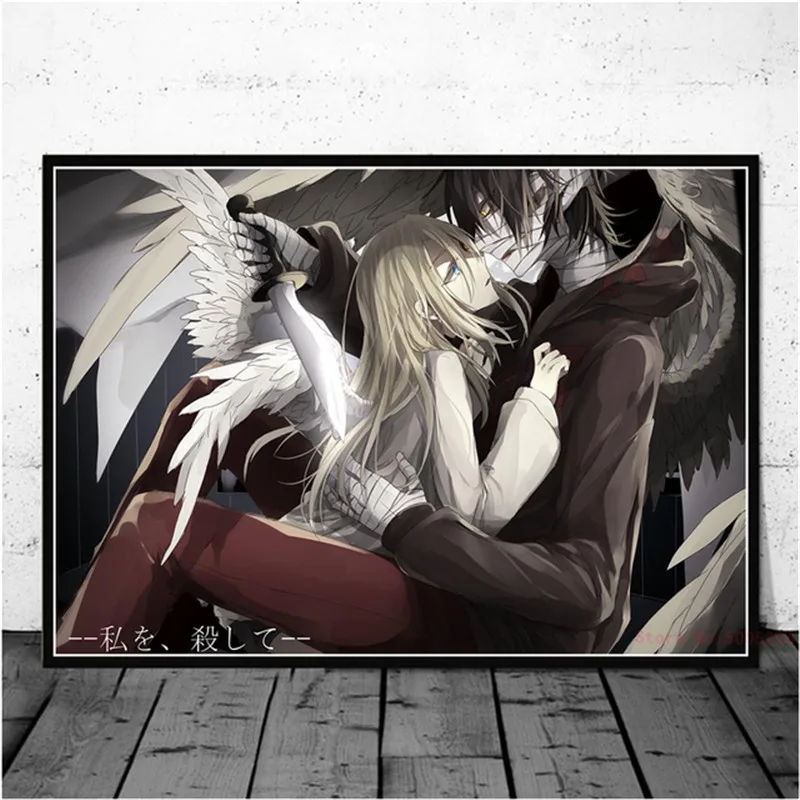 Japanese Angel of Death Poster And Prints Anime Canvas Painting Nordic Modern Style Wall Art Picture Living Room Home Decoration