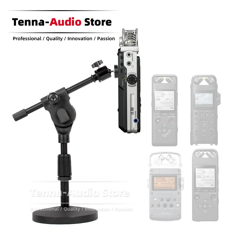 

Desktop Microphone Boom Arm Stand Holder Mount For SONY PCM-D100 PCM-A10 PCM-D10 PCM D100 A10 D10 D 100 10 A 10 Recorder Pen Mic