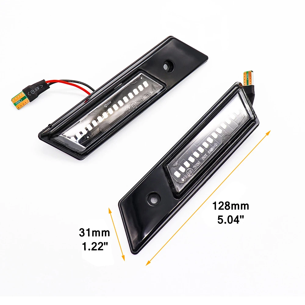 2pcs For BMW 3 5 7 Series E32 E34 E36 1990-1996 Dynamic Flashing Led Side Marker Turn Signal Light Accessories Auto Lamp
