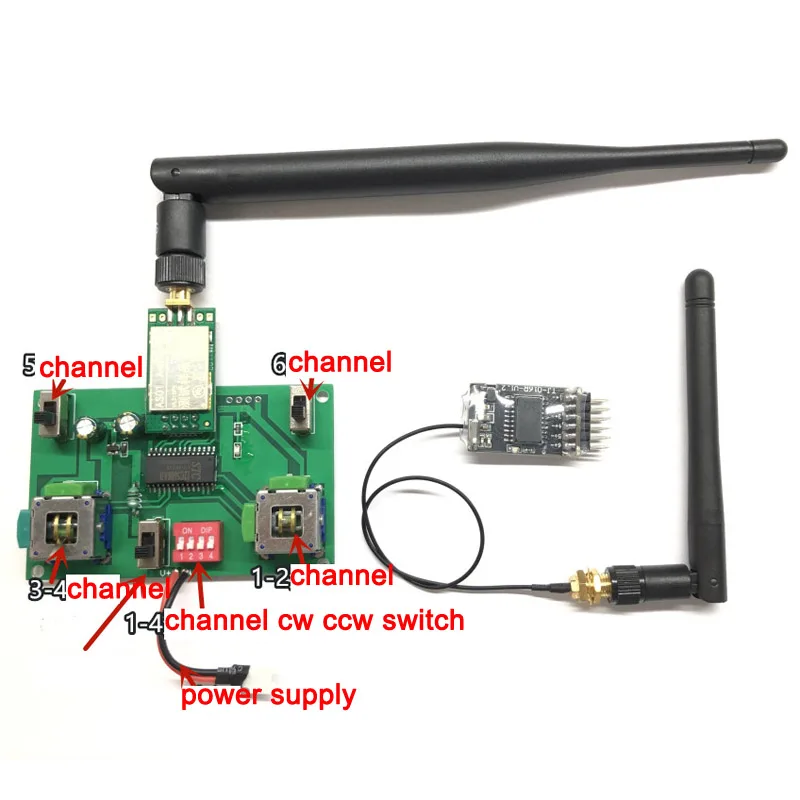 1Set 2.4G 6CH RC Airplane Remote Controller Kit DC 2~5V Transmitter 4.5~5.5V Receiver Controlling Distance 3KM+ for DIY Car