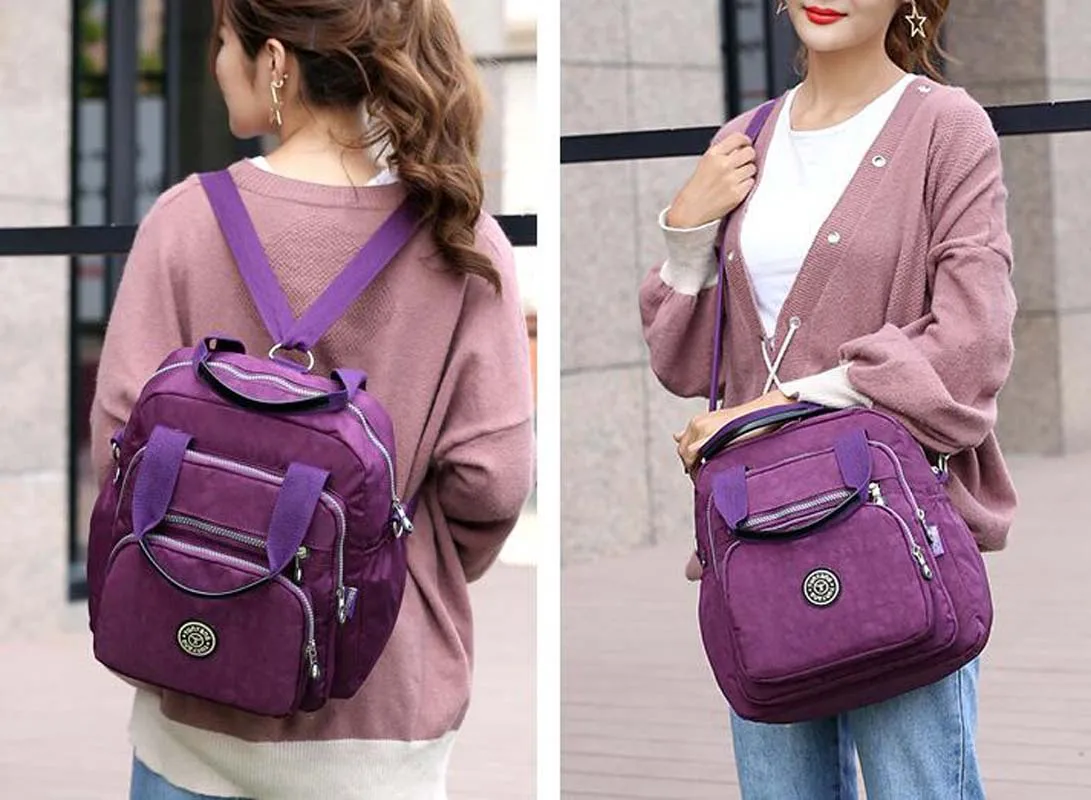 2026 Hot Sale Women's New Style Soft Wear Resistant Nylon Backpack Fashion Large Space Shoulder Bags Casual Light Travel Bag