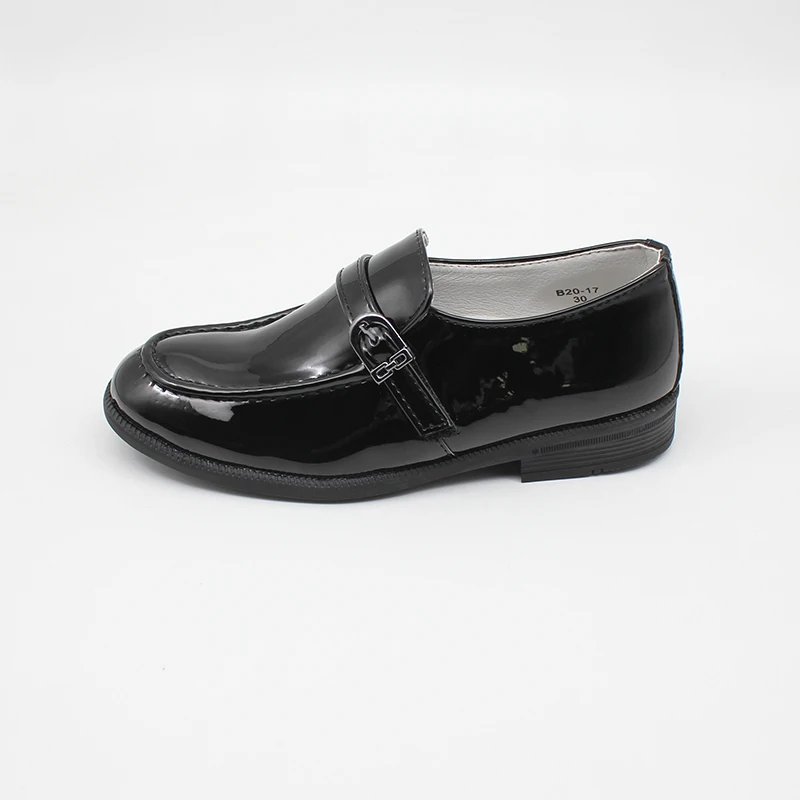 Meninos Sapatos Inteligentes Menino Preto Sapatos Formais Casamento Infantil Festa de Comunhão Júnior Falso Couro Hook-Loop Crianças Vestido de Noite ShoeNew