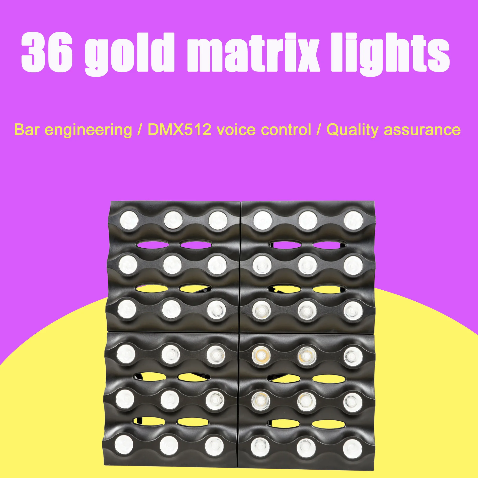 36*3w Warm White LED Matrix Beam Blinder Light DMX Individual Control LEDs Gold Matrix Light DJ Stage Light