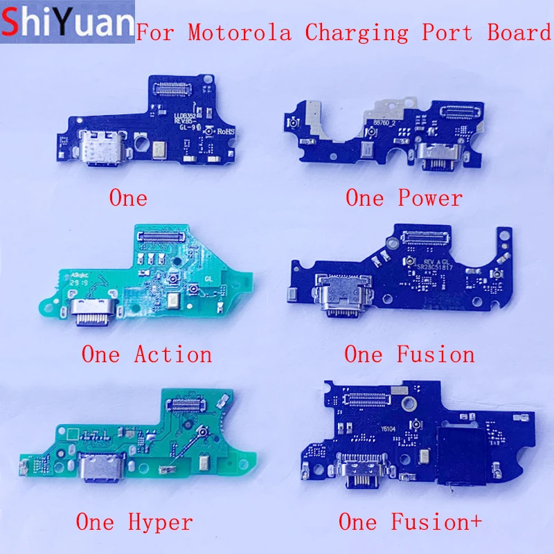 

USB Charging Port Connector Board Flex Cable For Motorola One Action Power One Hyper One Fusion+ One Vision Replacement Parts