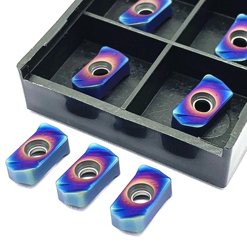 LNMU0303 LY7010 nano blu di alta qualità doppio lato alimentazione rapida inserto di fresatura grezzo aperto utensile per tornitura in metallo duro LNMU0303