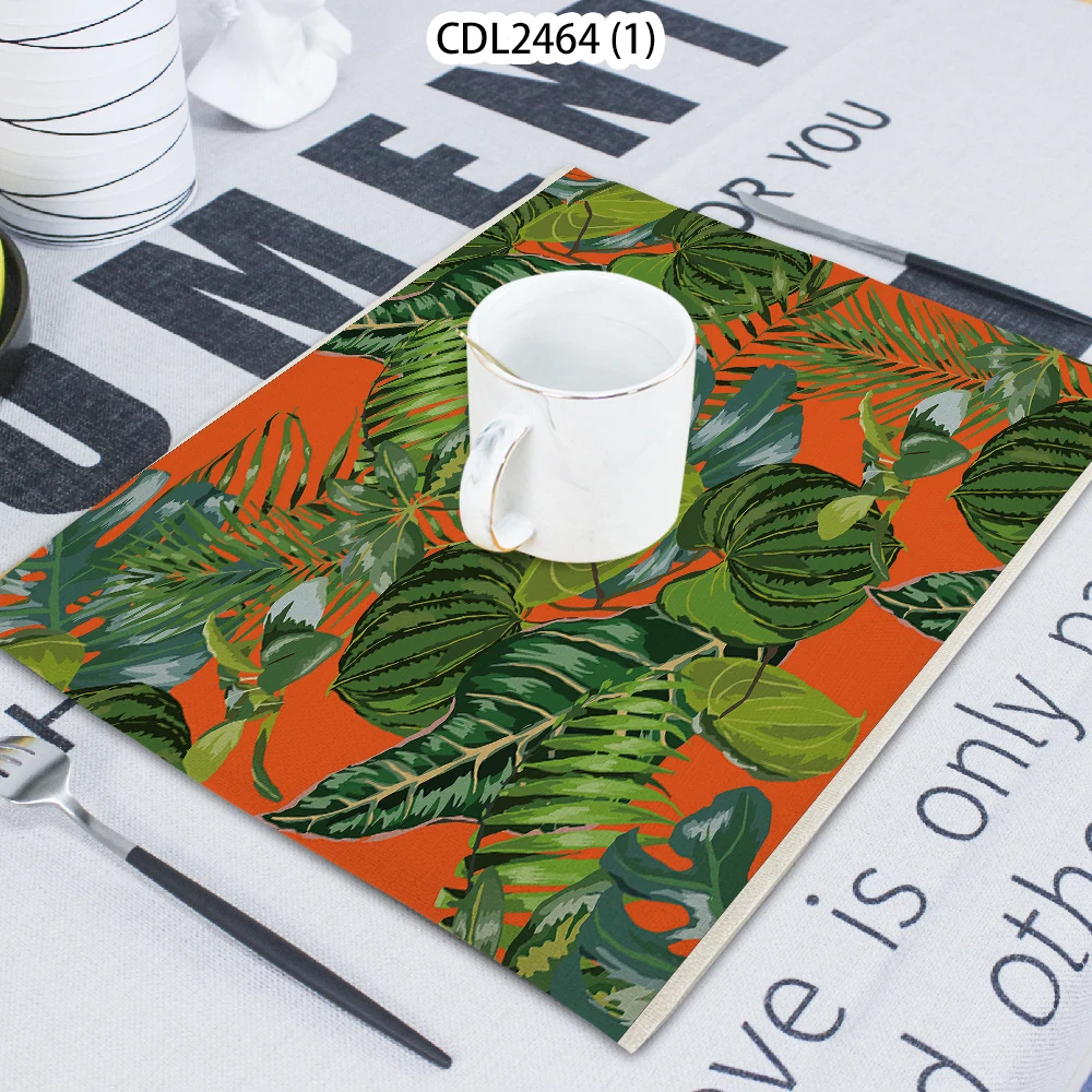 Animal Vegetation Printed Napkin Cloth Home Table Decoration Table Mat Untersetzer Towel Tea Towel Coaster 42*32 Servilletas