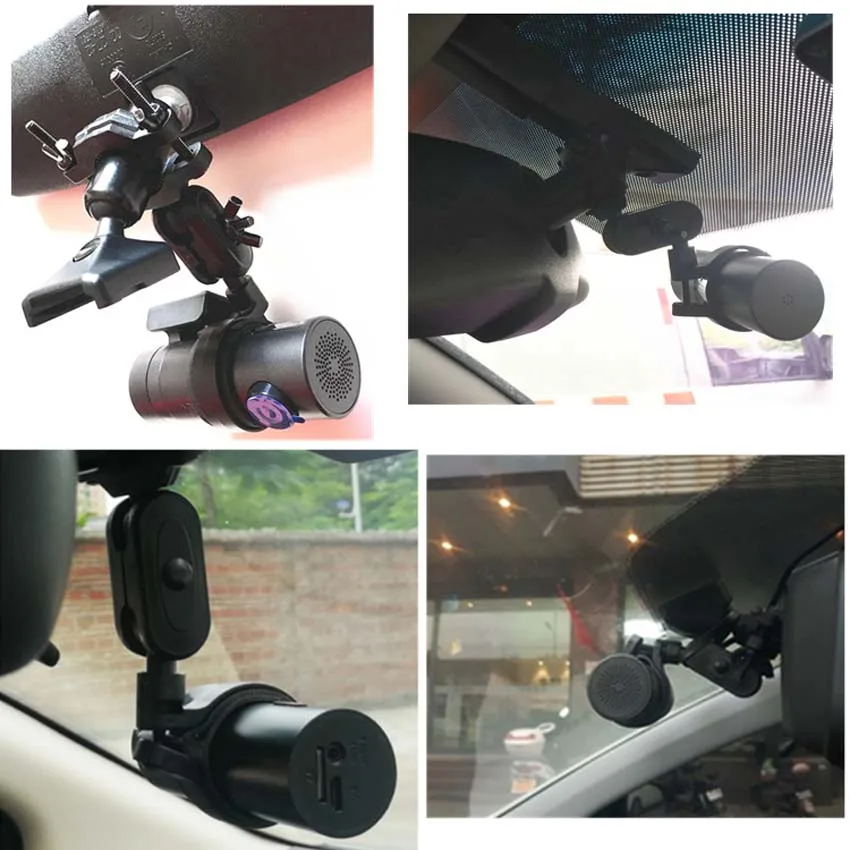 Cylindrical Driving Recorder Holder Fix on Car Windshield or Rearview Mirror for Xiaomi 70 Mai Mini One Sucker Base DVR Mount