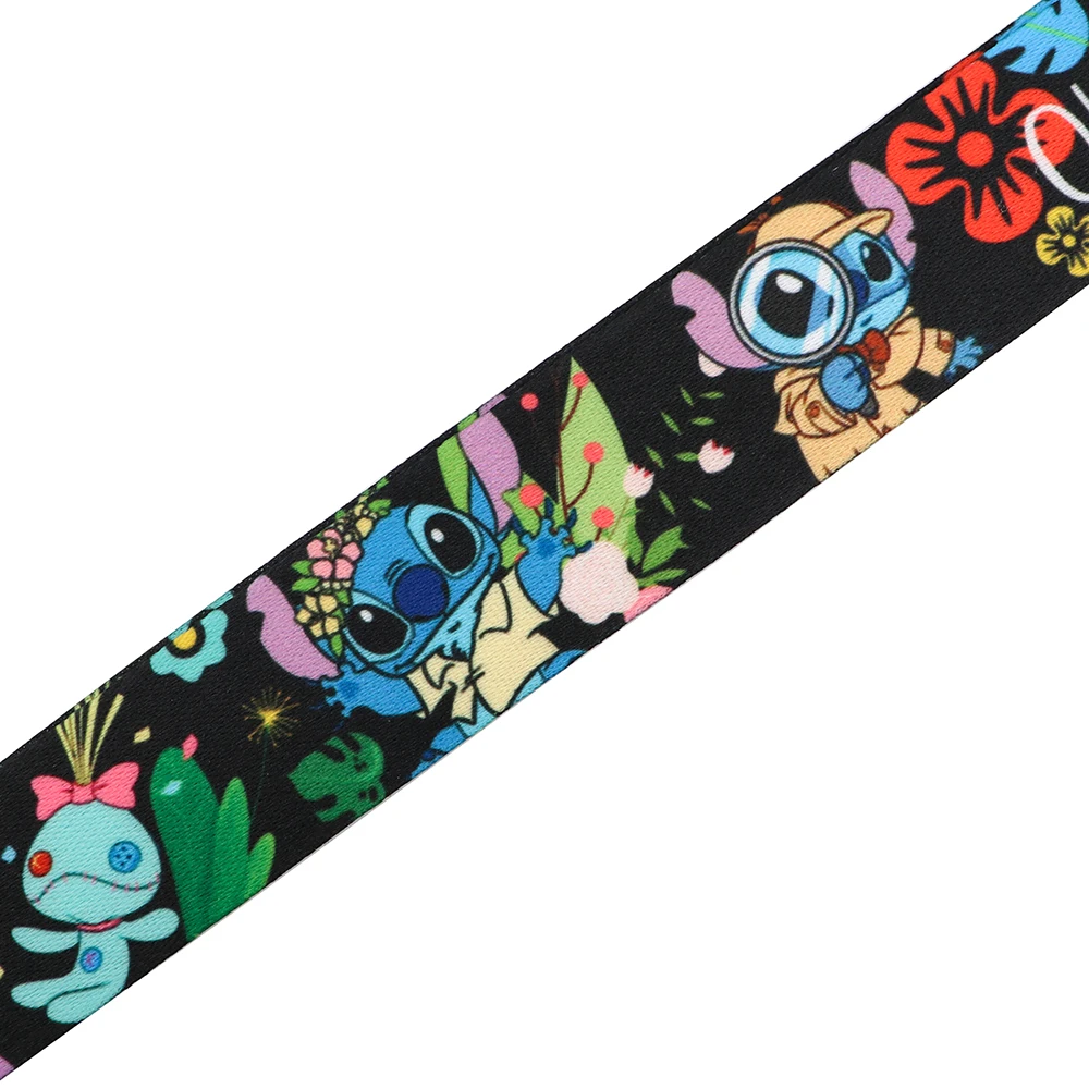 YQ883 Disney Stitch Dây Ngoài Hành Tinh Quái Vật Dây Đeo Điện Thoại Chìa Khóa ID Vượt Qua Thẻ Huy Hiệu Giá Đỡ Hoạt Hình Móc Khóa Dây Treo Lariat Trẻ Em quà Tặng