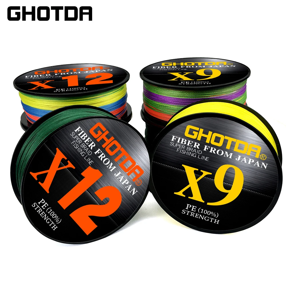 GHOTDA Super Smooth X9X12braids 500/300Meter Leval 20-92lb 9-41.8kg Absolute Power Braided Fishing Line