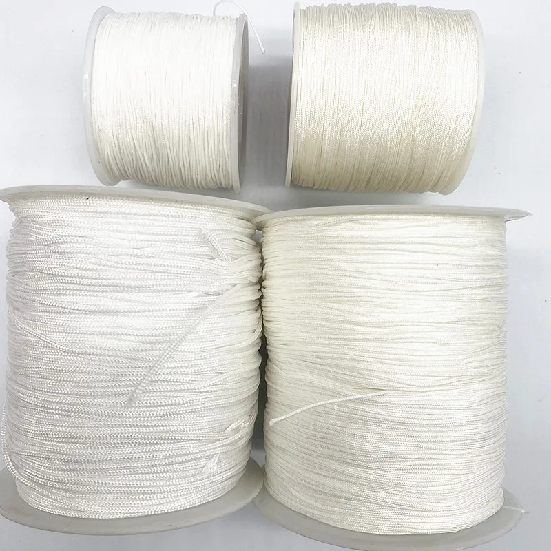 New 10meters/lot.0.4/0.6/ 0.8/1.0/1.5mm white Nylon Cord Beading Thread for DIY Bracelets Jewelry Making