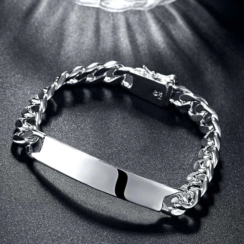 Aravant 925 Sterling Silver Bracelet Chains For Men Women Fashion Jewelry Gifts