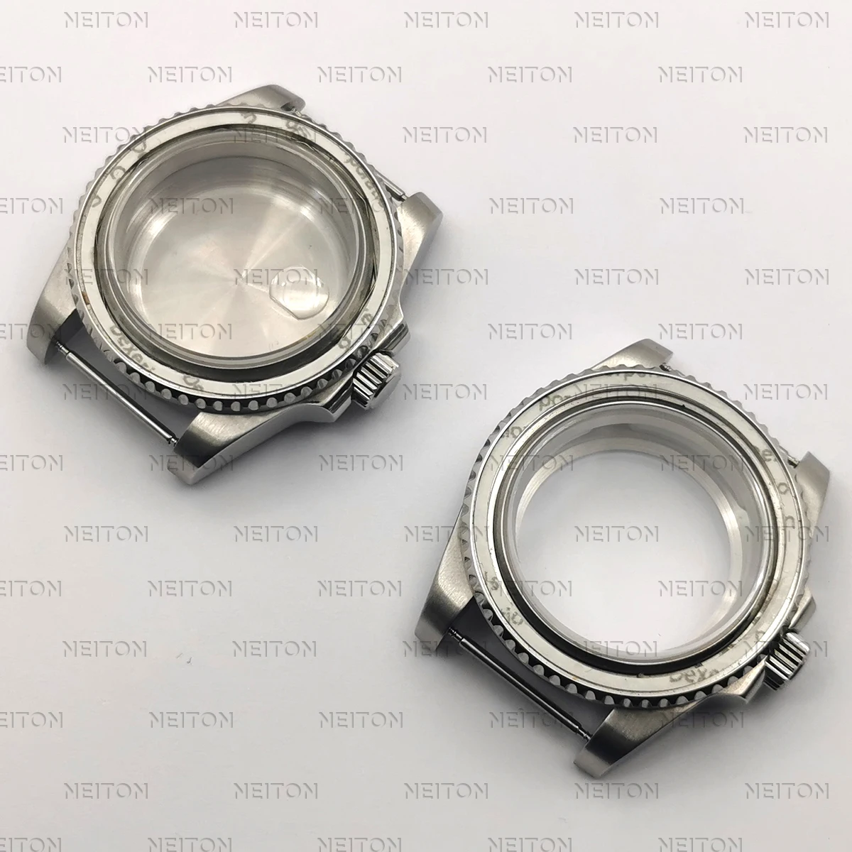 NEITON 40mm Case Sapphire Glass Fit ETA2836 NH35/36 Mingzhu DG2813/5833 Miyota 8215/8205 Auto Movement Back Transparent Glass