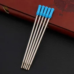 High Quality Brand 10pc metal stytle Blue Ballpoint pen Refills School Office Stationery