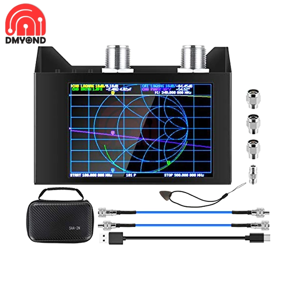 Analisador de Antena Nanovna v2 Analisador de Rede Vetorial 50khz3ghz hf Vhf Uhf 3000mah Bateria 3g 4