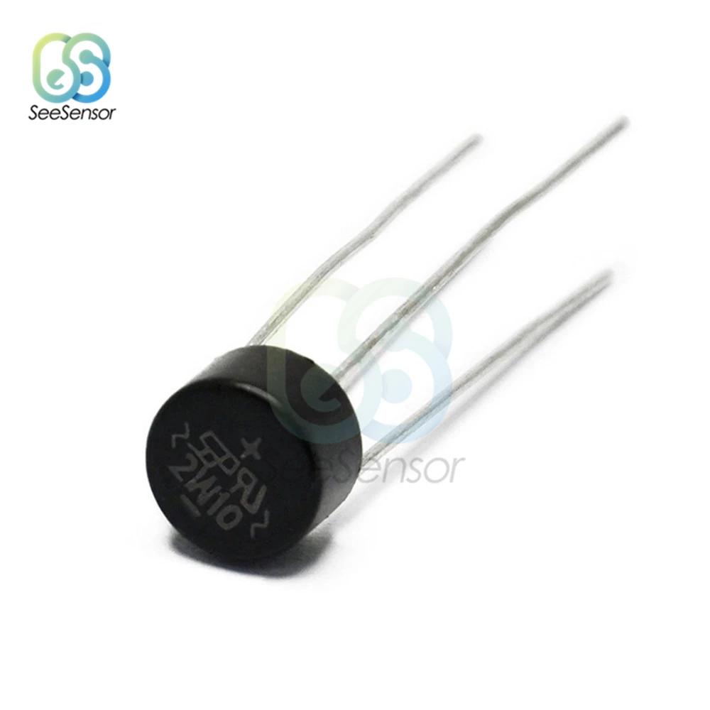 DAOKAI 2W10 Diodes De Redressement Pont 2A 1000V - Paquet De 50 Pièces, DIP 4 Broches Pour Arduino Et Électronique