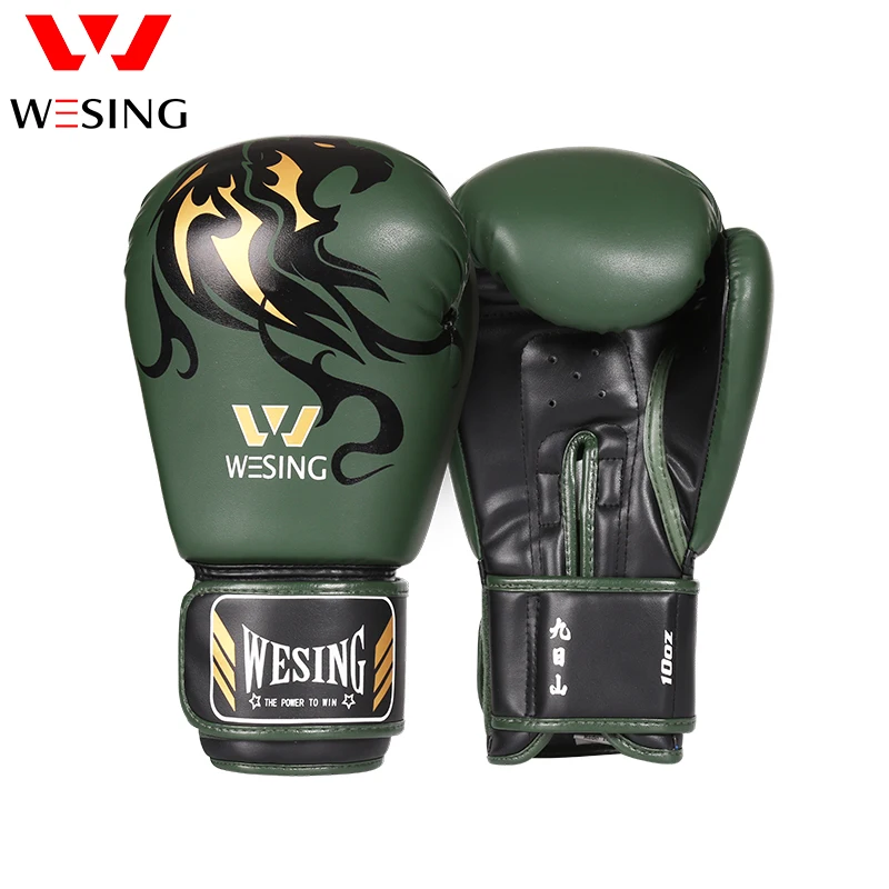 Wesing professional Boxing Gloves Punch Gloves mitts Sanda luva boxe Muay Thai Training Gloves 8 10 12 14oz