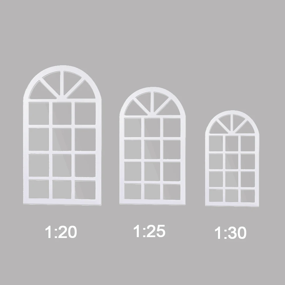 Diorama-Matrices en forme de fenêtre, modèle de décoration intérieure, matériel de table de sable, mise en page de maison de courses, kit de construction d'architecture, 1:20, 25/30, 3 pièces