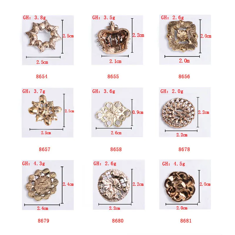 5 Pcs/Lot Rhinestone Pearl Flower Plate Diamond Button Jewelry Scarf  For Hair Accessories Sewing Decorative Clothing Coat