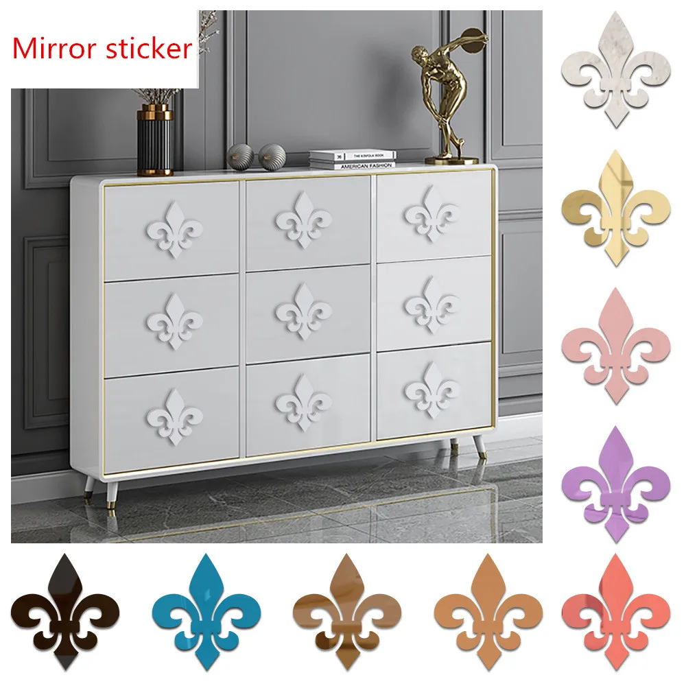 Background Wall Ceiling Furniture Corner Decor Mirror Wall Sticker Acrylic Custom 3D Wall Sticker Cabinet Renovation Stickers