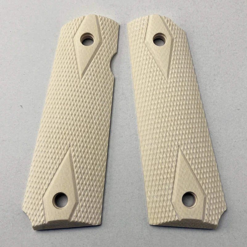 1911 Grips ivory white resin material Handle Full Size 1911 Accessories CNC acrylic Handle material