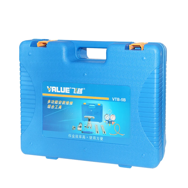 Refrigeração Flaring Tool Kits, Refrigeração Tool Set, Expander Set com R410A, Refrigeração Manômetro, VTB-5B