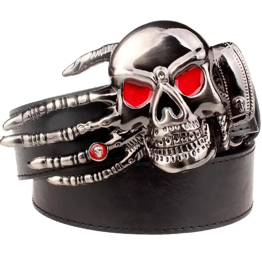 

Cool Men Magic Hand Belt 3D Skull Hand Buckle Skeleton Hand Hone Hip-hop Punk Rock Love Belt Buckle Jeans Accessories