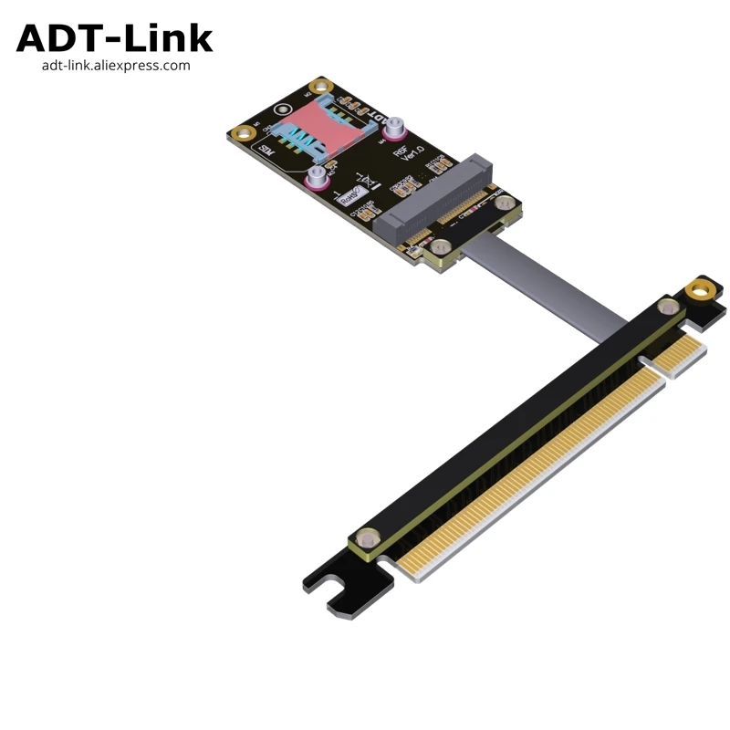 

PCIe 3.0 x16 mPCIe extension cord transferred cable , mini PCIe wireless card mini-pcie to 16x Cable ADT-LINK