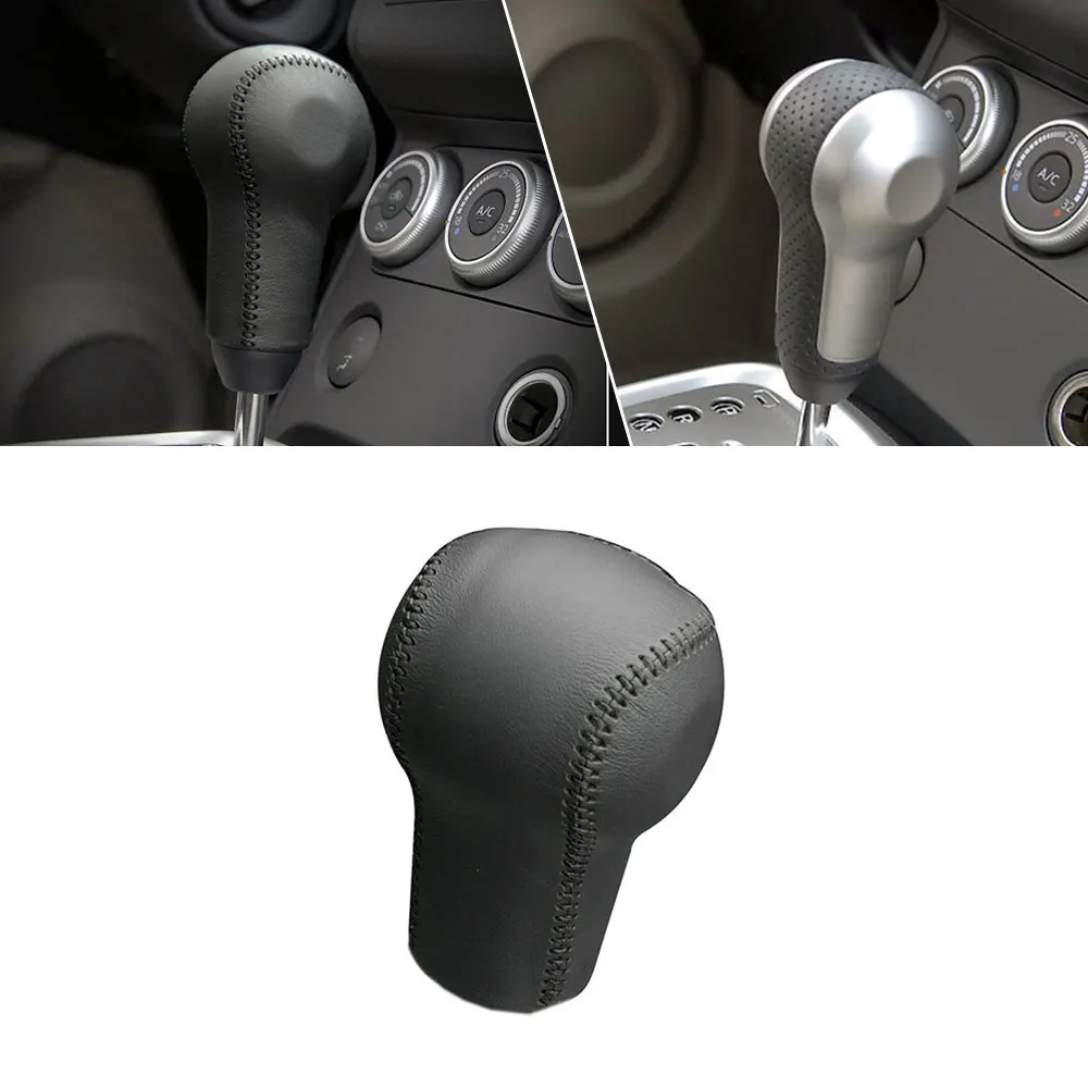 For Nissan Qashqai 10-15 X-TRAIL 08-13 Qashqai 2008 Leather Hand Brake Shift Knob Cover Gear Case Car Decor Shift Knob Shell