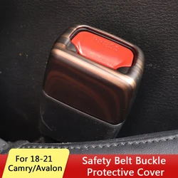 QHCP Seat Safety Belt Buckle Covers For Toyota Camry18-21 Avalon19+ ABS Protective Clip Anti Scratch Decor Case Car Accessories