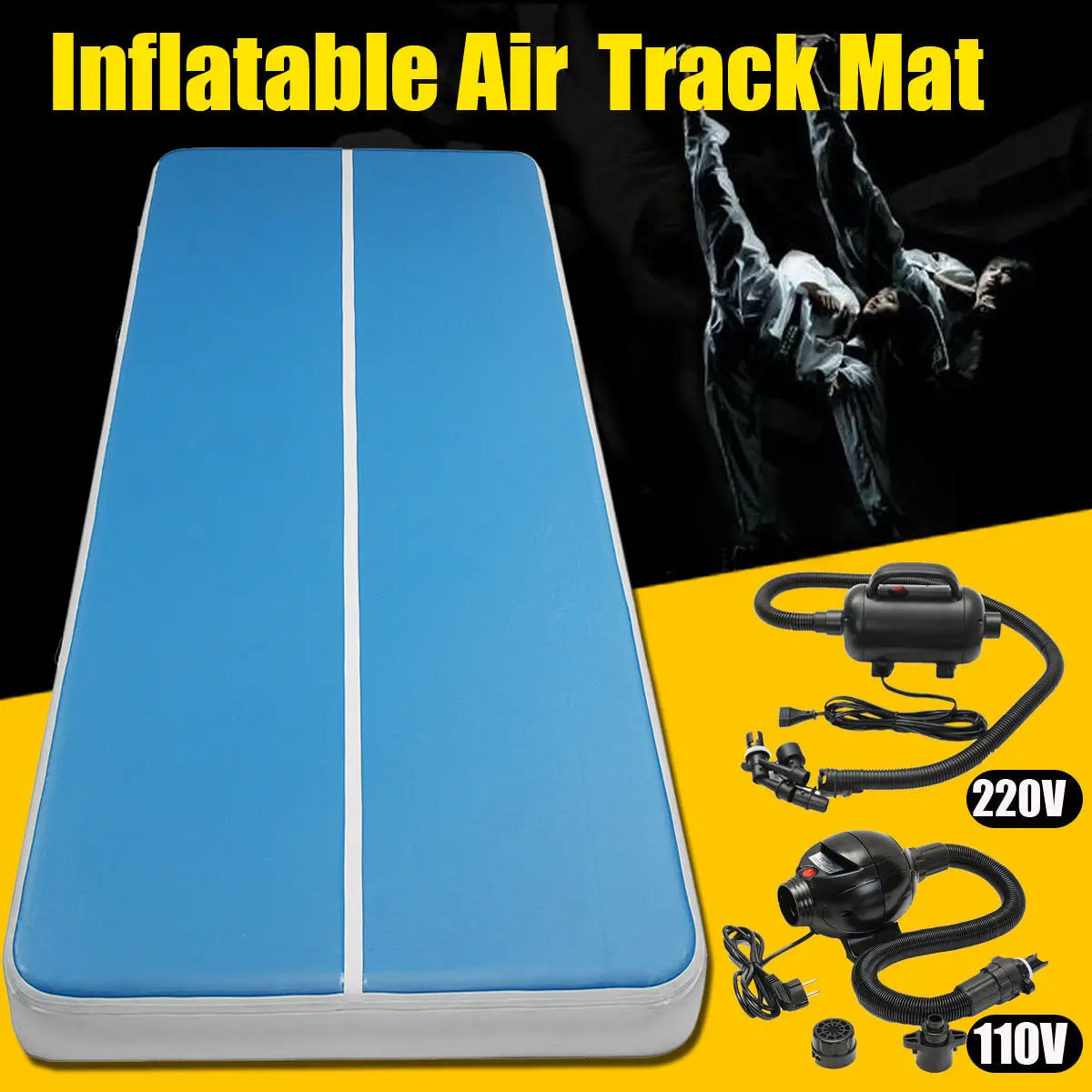 Aufblasbare Air Track 4x1x0,2 m aufblasbare Gymnastik Air Track Air Track Trampolin Air Track Matte