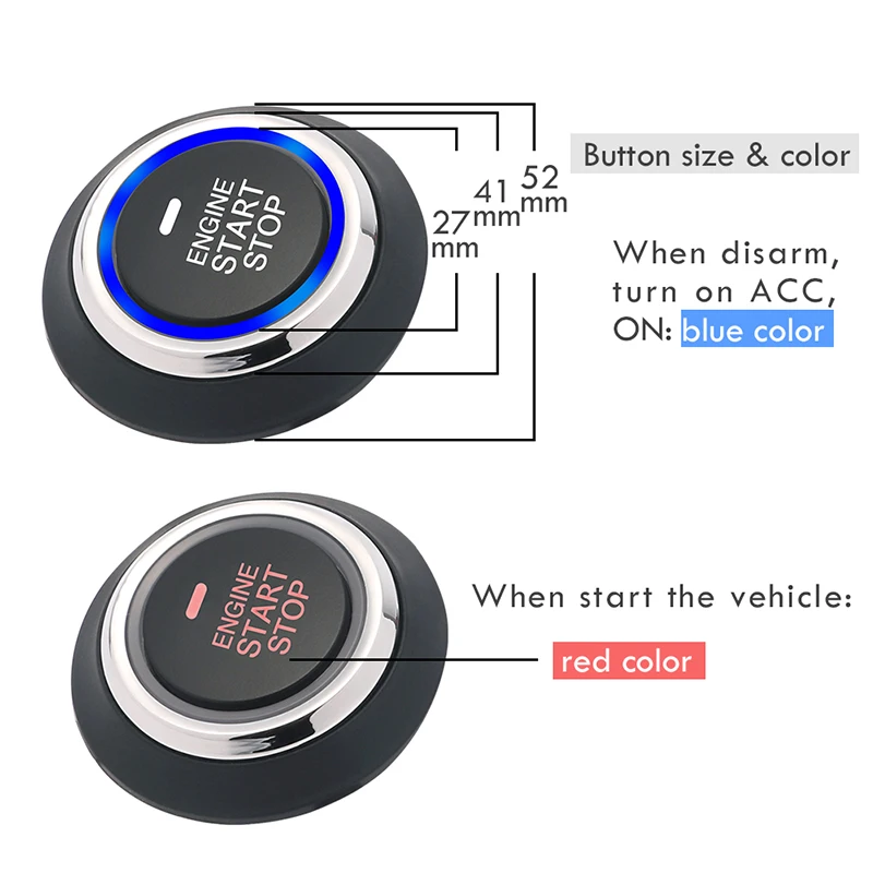 Good Quality Car Alarm System Passive Keyless Entry Immobilizer Bypass Remote Engine Start/Stop Push Button Start