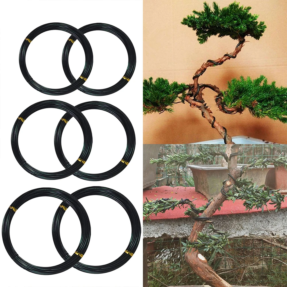 Bonsai Wires Anodized Aluminum Bonsai Training Wires 1mm/1.5mm/2mm Gardening Tools Pot Bonsai Shape Aluminum Wires Black