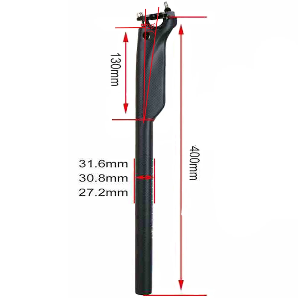 Black Knight AERO Carbon Fiber Road Bicycle Seat Post, MTB Mountain Bike Seatpost, Cycling Parts, 31.6mm, 30.8mm, 27.2mm