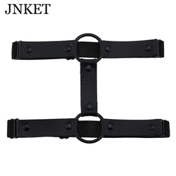 JNKET – ceinture de jarretelles en cuir PU Harajuku, Punk, anneau de jambe, sangle de jarretelles à Double rangée, anneau de jambe élastique