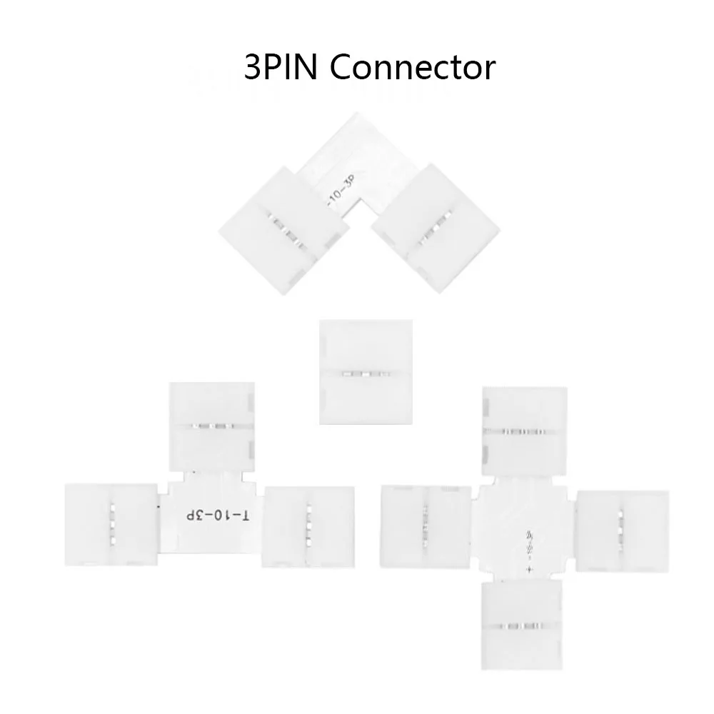 5 sztuk bezpłatne złącze Led do lutowania 2PIN 3PIN 4PIN 5PIN L / T / X kształt złącze narożne do 10mm RGB RGBW listwa Led RGBWW taśma