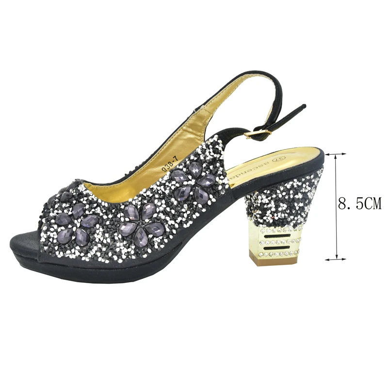 Doershow Italian orange Shoes And Bag Sets For Evening Party With Stones Italian Leather Handbags Match Bags! !HUK1-32