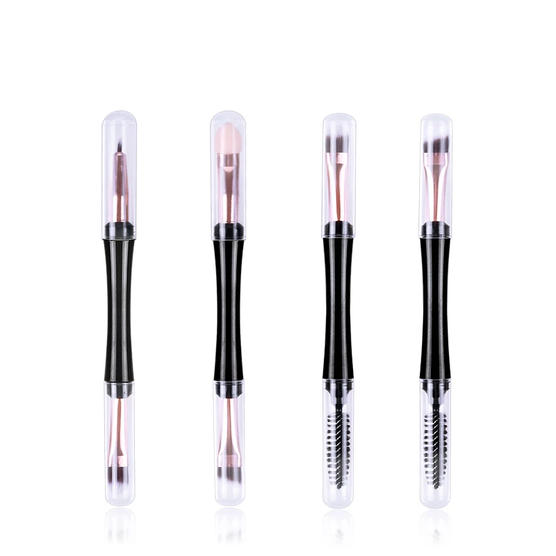 Ronshadow Single Double Head Makeup Brush Eyeshadow Eyebrow Eyelash Eyeliner Lip Brush Sweep Convenient Cosmetic Beauty Tool