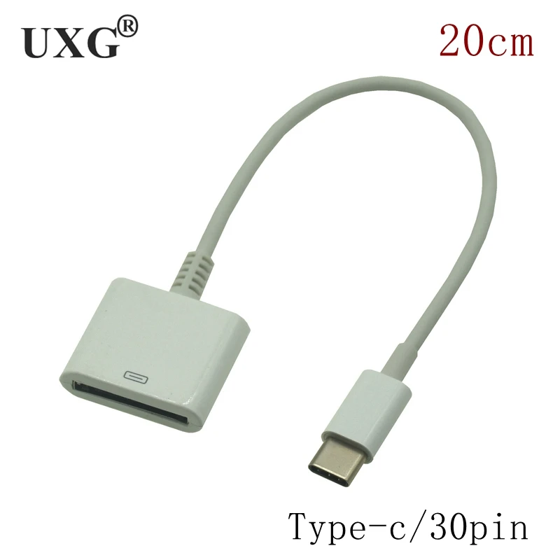 Dock 30 Pin femmina a USB-C USB 3.1 Micro USB 8Pin tipo C maschio cavo di ricarica corto per Huawei Xiaomi Mac Onplus 15cm