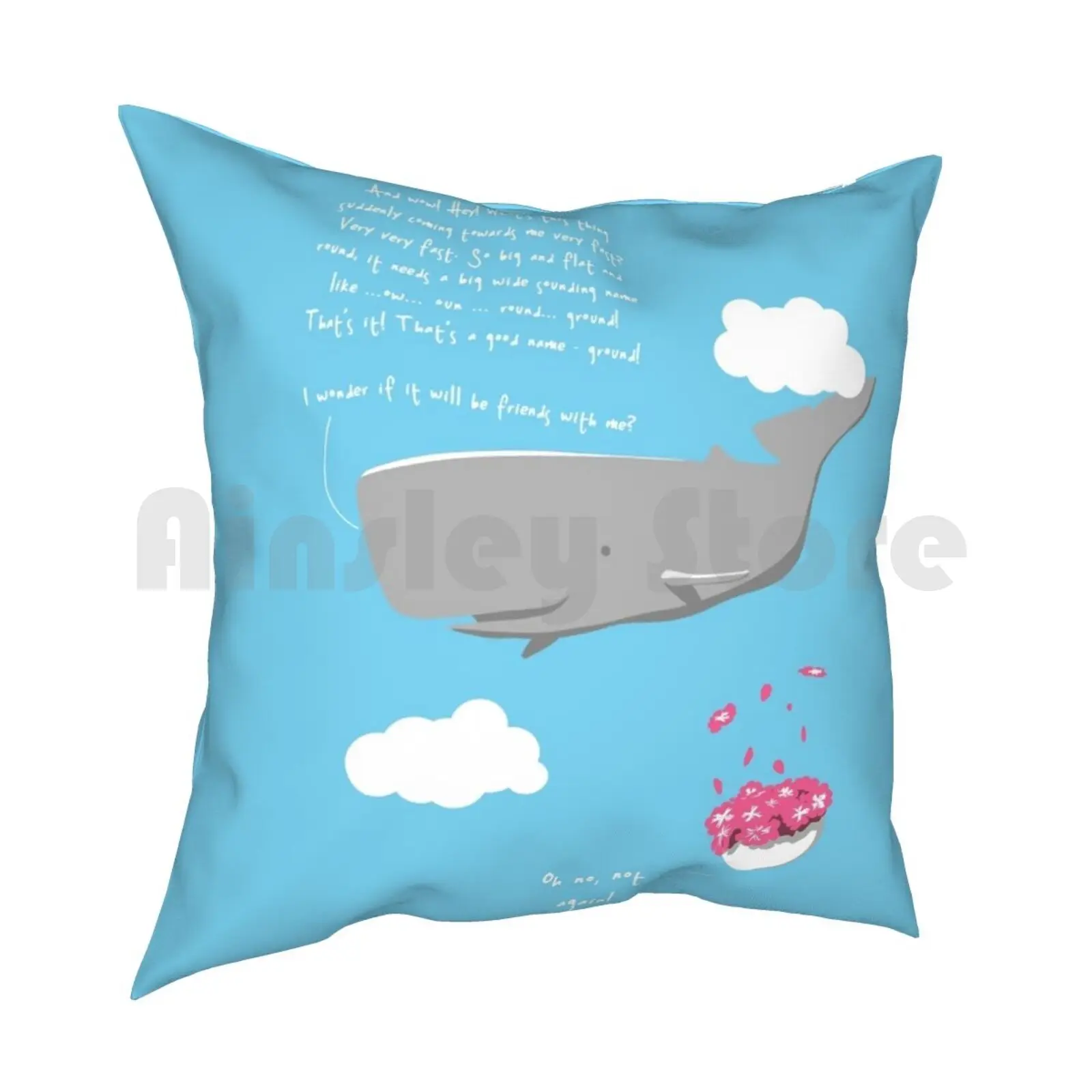 Infinite Improbability Fall Pillow Case Printed Home Soft DIY Pillow cover Whale Douglasadams H2G2 Hitchhikers Guide To The