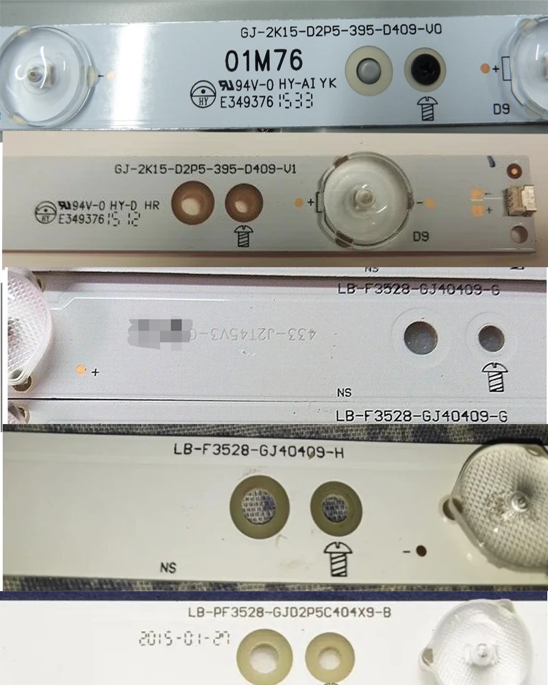 Faixas de retroiluminação de led para philips, 40pfk4101, 40pfk4008/12, 40pfk4009/12 barras de tv embutidas