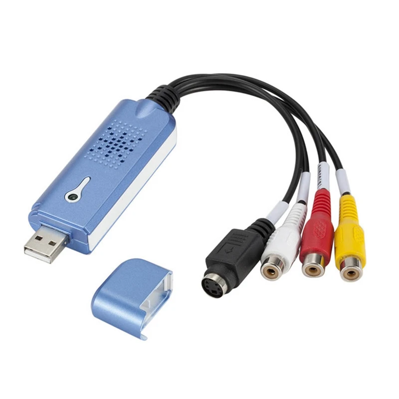 USB 2.0 الصوت والفيديو بطاقة التقاط الصوت والفيديو المنتزع محول VHS DVD DVR TV محول لـ MAC IOS Win/XP/7/8/10