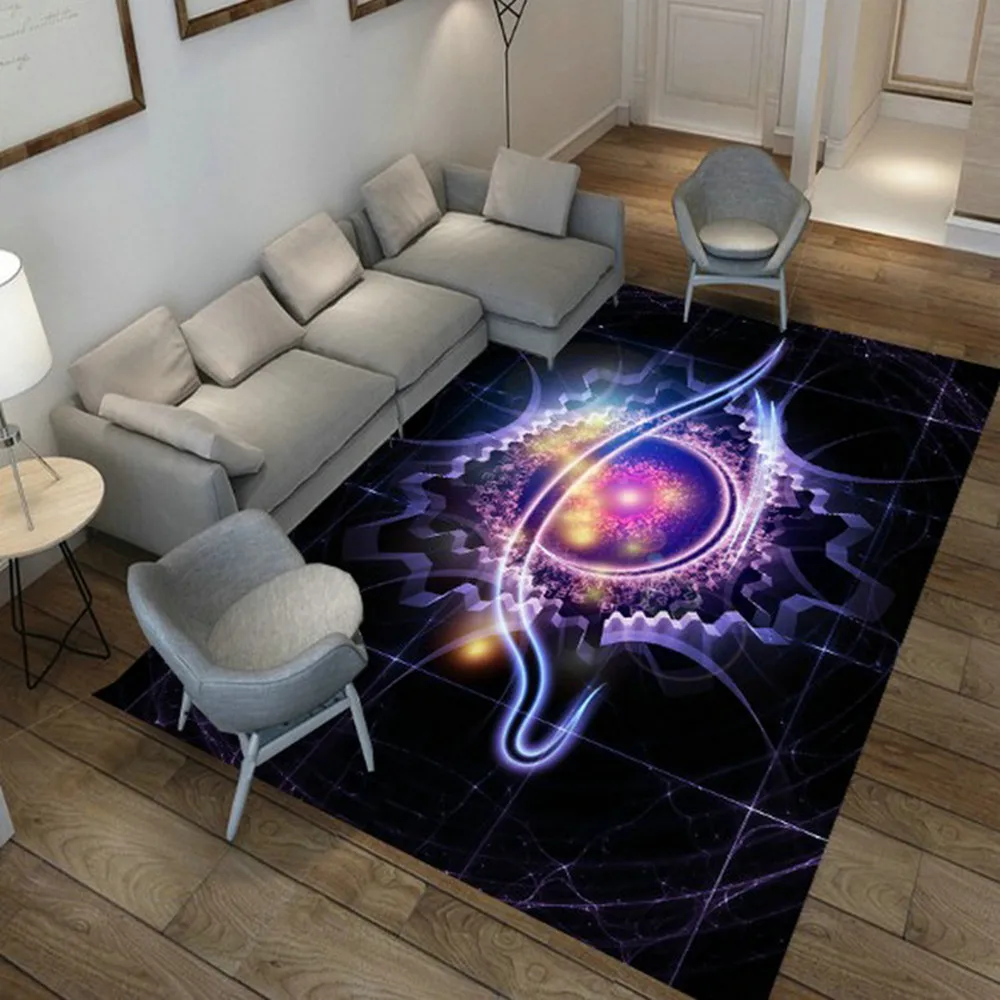 Modern Large Mats Dream Galaxy Space 3D Printing Carpet Home Decor Carpets Soft Flannel Living Room Rugs Child Bedroom Area Rug